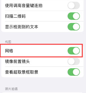 开封苹果手机维修网点分享iPhone如何开启九宫格构图功能 